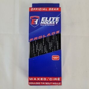 Elite Hockey Prolace Waxed Hockey Laces (Black, 120")